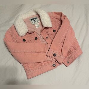 OshKosh B’Gosh corduroy jacket with faux shearling trim. 3T toddler girl